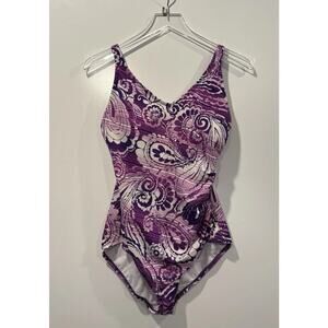 Speedo Womens‎ One Piece Linear Motion Ultraback Swimsuit Size 14